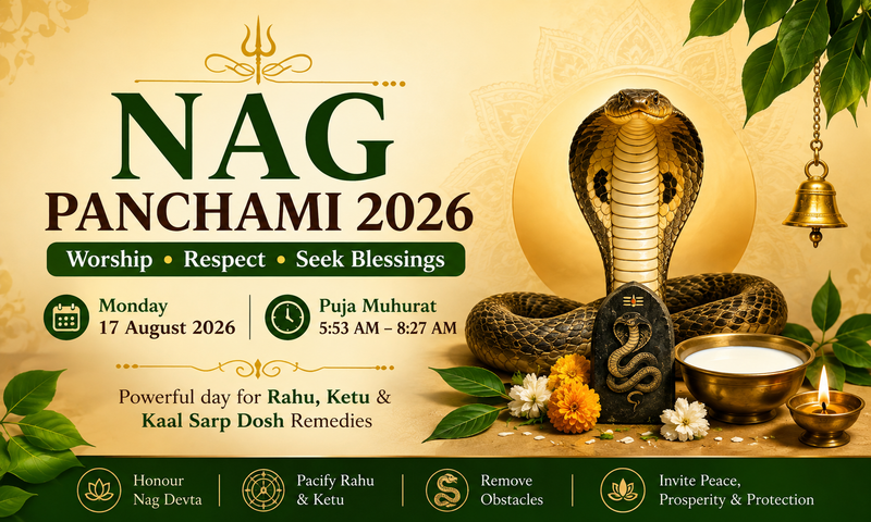 Nag Panchami 2026: Date, Puja Muhurat, Vidhi & Astrological Remedies