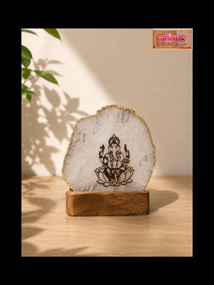 Shree Ganesha Crystal Plate